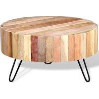 Berkfield Home Coffee Table Solid Reclaimed Wood in Beige