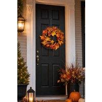 ExtraStar Light Up Autumn Maple Leaf Wreath with Berries