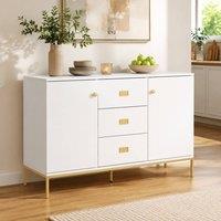 STILVORA Sideboard with 2 Cupboards & 3 Drawers in White