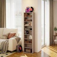 STILVORA CD Storage Unit with 9 Shelves in Natural