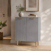 STILVORA Sideboard with Adjustable Shelf & Metal Legs in Grey