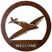 Poppyforge Spitfire Large Wall Art (WA06R) - Steel - W49.5 x H49.5 cm in Copper