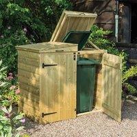 Rowlinsons Apex Bin Store - L81 x W153 x H130 cm in Brown