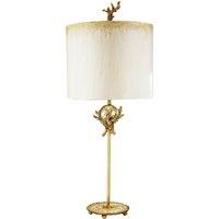 Netlighting Trellis 1 Light Table Lamp Silver Putty E27 in Beige