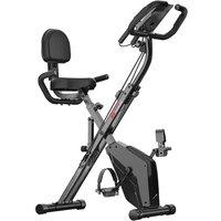 Armadadeals Foldable Magnetic Resistance Exercise Bike LCD Monitor & Phone Holder in Black