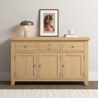 Seconique Windsor 3 Door 3 Drawer Sideboard (Fully Assembled) in Light Oak