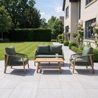 Artemis Home Andria 4-Seat Rope Garden Lounge Set in Green | Size: 4 Person