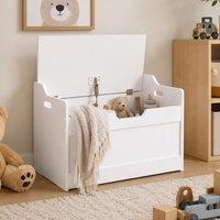 Marco Paul White Wooden Storage Bench with Hidden Storage & Toy Chest