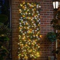 Marco Paul Solar Powered Artificial Flower Wall Garden Trellis - Hydrangea in Green