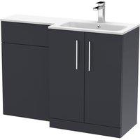 Balterley Bramshall 2 Door Right-Hand Combination Unit, Dark Grey, 1100mm in Grey