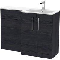 Balterley Bramshall 2 Door Right-Hand Combination Unit, Black, 1100mm in Black