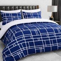 Pamposh Breathable Duvet Cover Sets Reversible Quilt Covers in Blue | Size: Single
