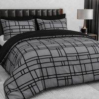 Pamposh Luxury Duvet Cover Set Sets Reversible Quilt Covers in Black | Size: King