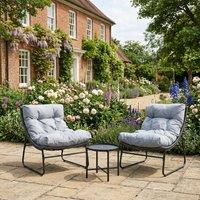 Rosewood & Stone Home Polesden - 3 Piece Patio Set in Grey on Grey