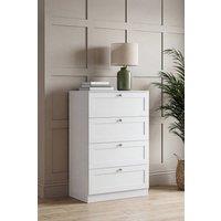 Home Discount Vida Designs Altino 4 Drawer Chest of Drawers Bedroom Furniture in White