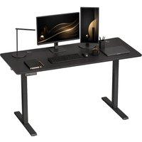 HOMCOM Standing Desk Memory Control Adjustable Black | Size: 140 cm x 60 cm