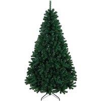 HOMCOM Artificial Christmas Tree with Hinged Design, 210cm Fir Tree in Green | Size: 210 cm