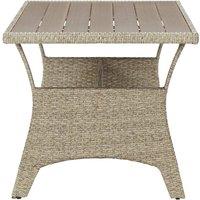 Berkfield Home Garden Table Grey 120x70x66 cm Poly Rattan in Light Grey | Size: 120 x 70 x 66 cm