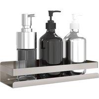 Berkfield Home Shower Shelf 30x10x6 cm Brushed 304 Stainless Steel in Silver | Size: 30 x 10 x 6 cm