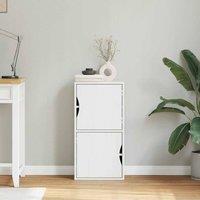 Berkfield Home Side Cabinet ODDA White 40x24x79 cm Solid Wood Pine | Size: 40 x 24 x 79 cm