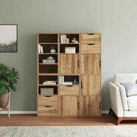 Berkfield Home Side Cabinets 6 pcs "ODDA" 40x24x79 cm Solid Wood Pine in Brown | Size: 40 x 24 x 79 cm