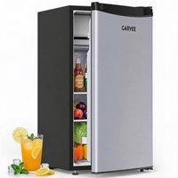 London Boutique Under Counter Fridge Freezer 5 Temp Settings Quiet 41dB Mini Fridge in Silver