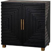 Lemon Pavilion Furniture and Decor Lennox 2 Door Small Sideboard - Wood - L43 x W80 x H78 cm - Black