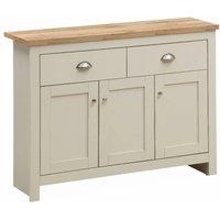 PAWNORA Living Room Furniture 3 Door Sideboard in Cream