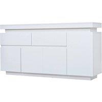 PAWNORA LED White Storage Cabinet