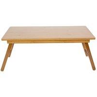 KORVIXA Tatami Floor Table Foldable Bamboo Desk in Natural | Size: 100 cm x 100 cm