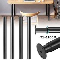 KORVIXA 4X 710-1100MM Kitchen Worktop Support Table Leg Black | Size: 1000mm 10000mm