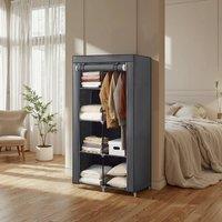 KORVIXA Portable Closet, Non-Woven Fabric Cover in Grey | Size: 100 cm