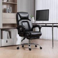 EONLION Black Executive Office Chair, PU Leather Desk Chair | Size: 100 cm