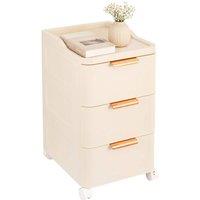 Kelvenix 3-Tier Rolling Storage Box in Beige