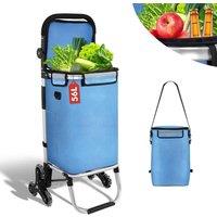 Kelvenix Triangle Wheel Shopping Trolley in Blue | Size: 0.6m2