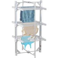 PAWNORA 3 Tier Heated Clothes Dryer Airer 24 Rails Energy Saving Flat in Grey
