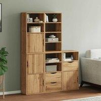 Berkfield Home Side Cabinets 5 pcs "ODDA" 40x24x79 cm Solid Wood Pine in Brown | Size: 40 x 24 x 79 cm