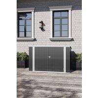 Garden Sanctuary Large Outdoor Steel Bicycle Storage Shed in Black