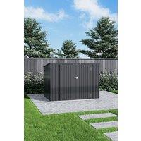 Garden Sanctuary Metal Garbage Bike Storage Shed with Hinged Lid in Black