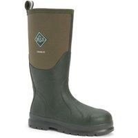 Muck Boots Chore Classic Steel Safety Wellington in Green | Size: 4