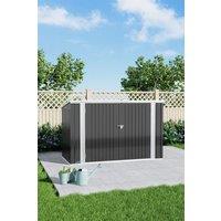 H&O Direct Heavy Duty Steel Outdoor Garden Bicycle Storage Shed in Black