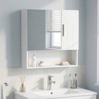 STILVORA Bathroom Mirror Cabinet with Adjustable Shelf White