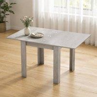 STILVORA Extendable Dining Table for 4 to 6 with Drop Leaf in Grey