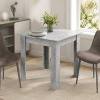 STILVORA Square Dining Table with Faux Cement Effect in Grey