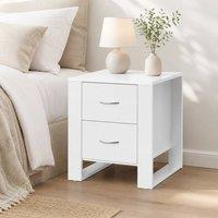 STILVORA Bedside Cabinet with 2 Drawers in White