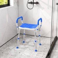 STILVORA 57-69cm Bath Seat with Armrests in Blue