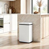 STILVORA 40L Sensor Bin with Soft-Close Lid in White
