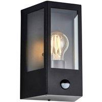 Netlighting Huntington Outdoor Wall Lantern Matt Black & Clear Glass E27