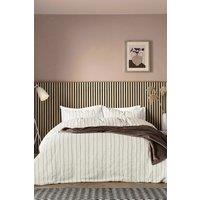 Helena Springfield 'Waffle Stripe' Duvet Cover Set in Brown | Size: Single