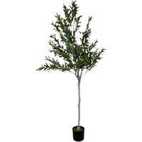 Four Candle Artificial Olive Tree Large 180cm Potted Faux Plant in Green